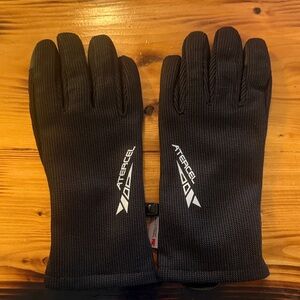 Black Men's Lightweight Thermal Gloves with Logo
